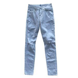 SEVEN For All Mankind White Distressed Skinny Jeans Girls Size 12​